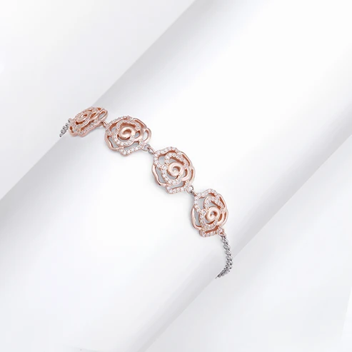 Gold Floral Bracelet - Image 4