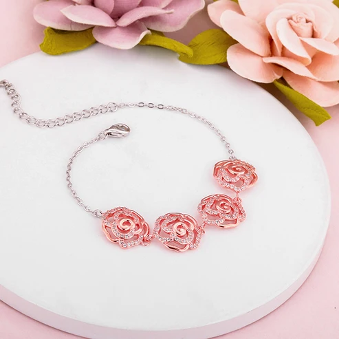 Gold Floral Bracelet - Image 2