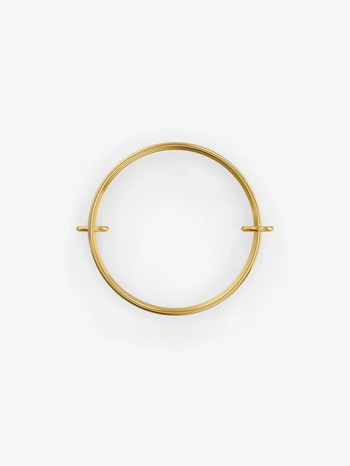Twisted Signal Dual Tone Bangle Bracelet - Image 3