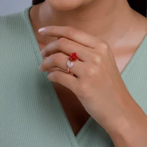 Rose Gold Floral Ring