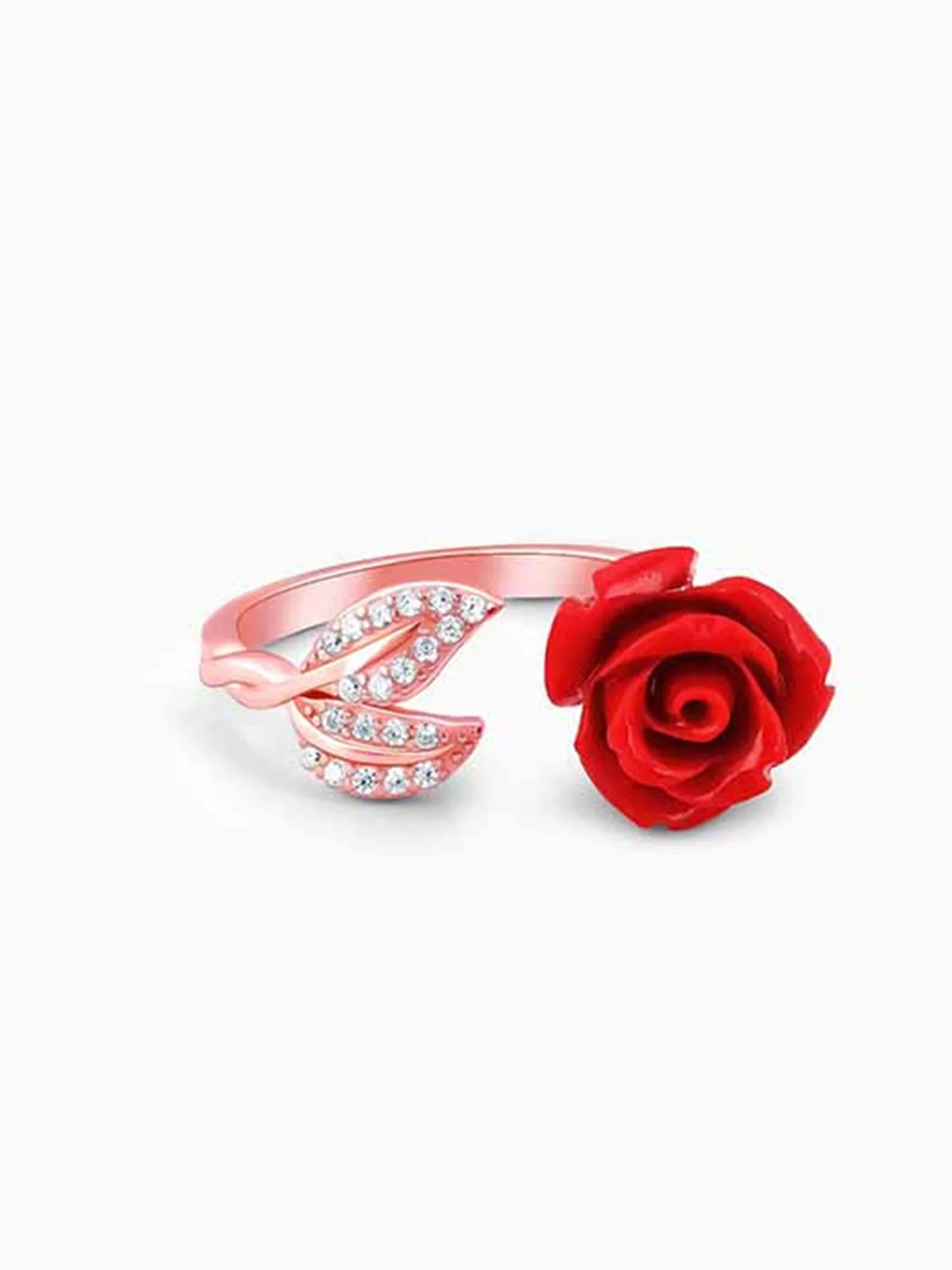 Rose Gold Floral Ring - Image 3