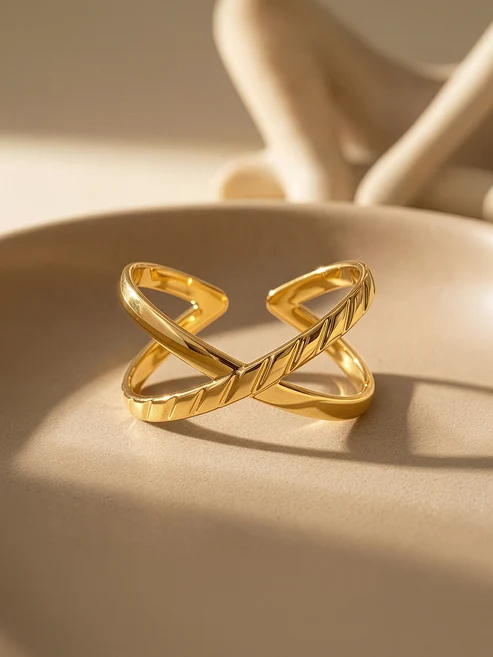 Orbit Gold Plated Ring