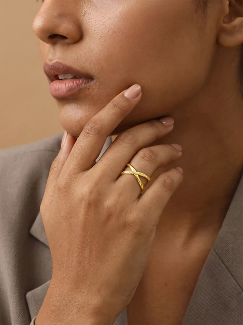 Orbit Gold Plated Ring - Image 2